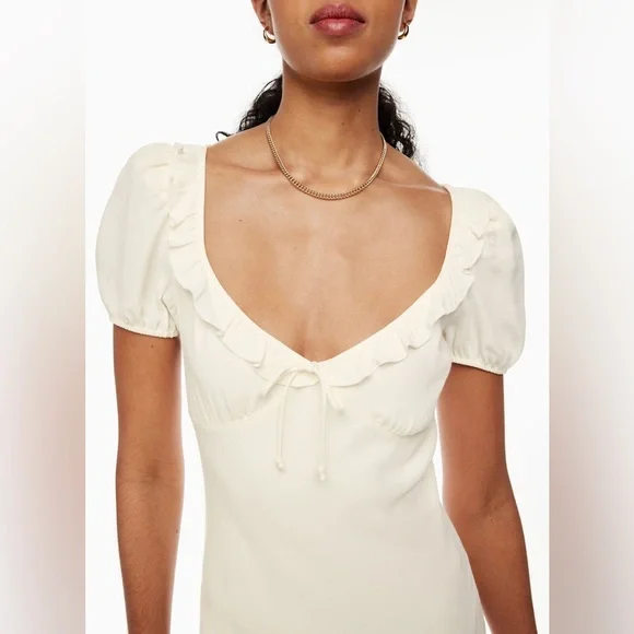 Aritzia Sunday Best Letti Dress, Whisper White - Picture 2 of 16